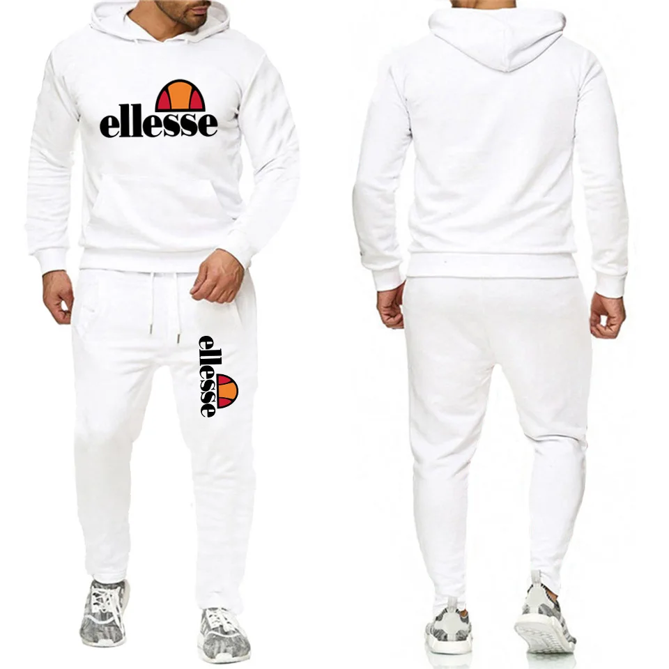 

Europe And America Sports Set Men's Ellesse Casual Sweatshirt Sports Casual Hoodie