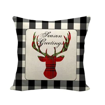 

1PCS 45x45cm Fashion The New pillowcase наволочка Christmas Linen Encrypted Linen Pillowcase Cushion Cover подушки декоративные