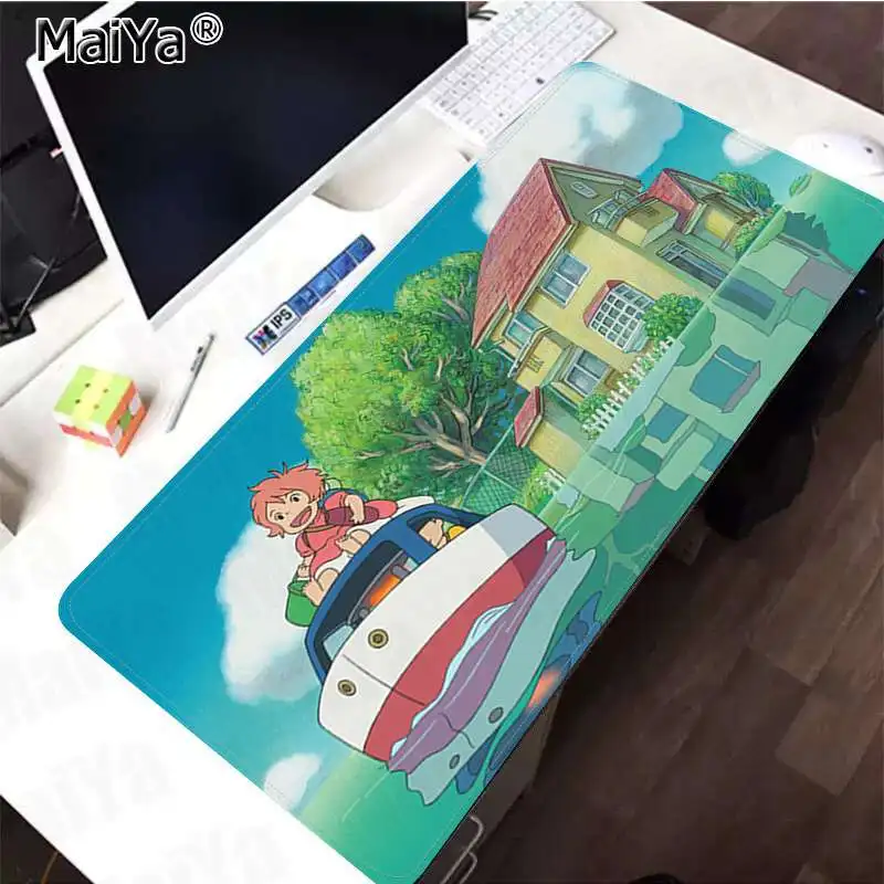 Maiya ваши собственные коврики аниме Ponyo на обрыве запирающийся край коврик для мыши большой коврик для мыши клавиатуры коврик