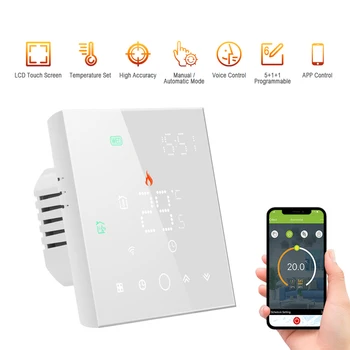 

Touch Control Thermostat Room Temperature Controller Wall Mounted LCD Display Digital Thermostat, GBLW&GB