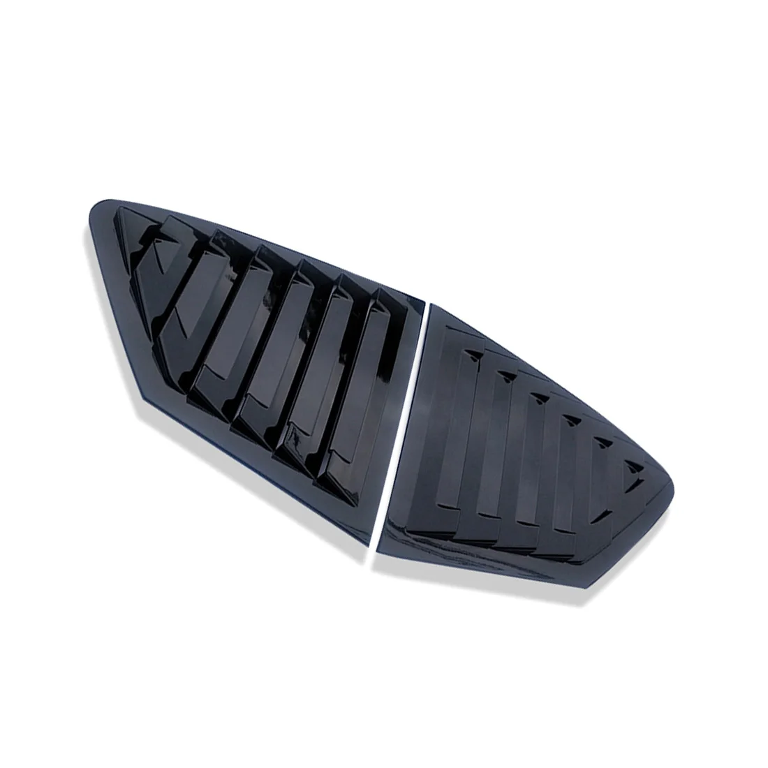shiny black Подходит для Ford Focus седан хэтчбек 4D 2 шт. углеродное волокно цвет Задняя панель задней боковой части кузова боковые жалюзи вентиляционная отделка - Цвет: shiny black