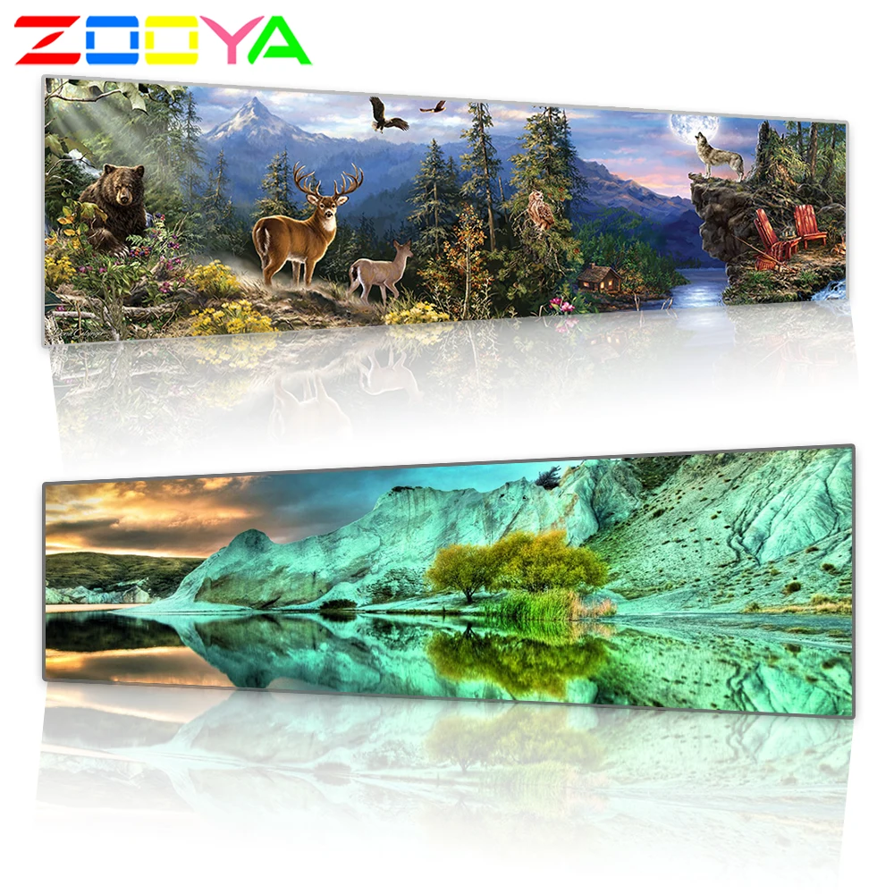 Zooya алмазная живопись пейзаж вышивка крестиком полностью водопад украшение для