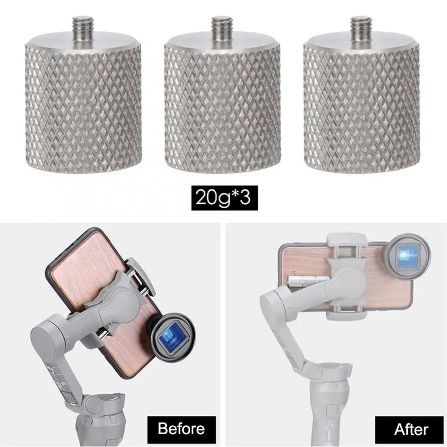 Ulanzi ручные стабилизаторы противовес для DJI Osmo Mobile 3 Gimbal аксессуары Алюминиевый сплав противовес объектива