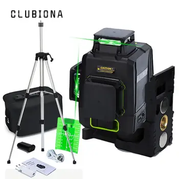 

Clubiona CE certificated 3D Lines Laser Level with 5200 mah BATTERY & Horizontal And Vertical Lines Work Separately Laser Lines