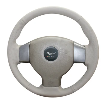 

Braid on the steering wheel cover for Old Nissan Tiida Livina Sylphy Note Bluebird Sylphy g11-ng1 Microfiber leather