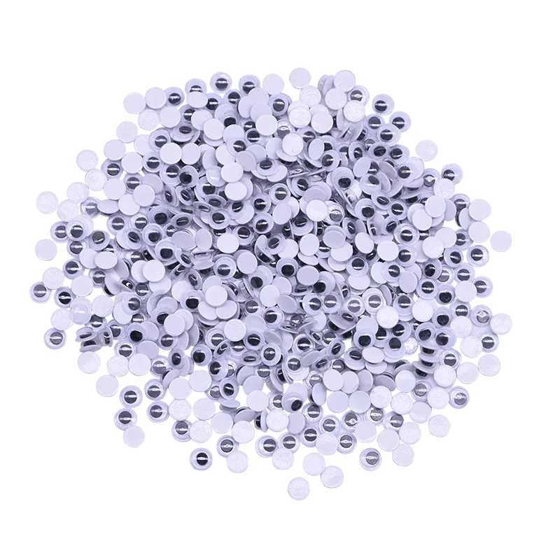6/8/10/12mm Googly Eyes Self-adhesive DIY Scrapbooking Accessories for Teddy Bear Stuffed Toy Dolls Parts