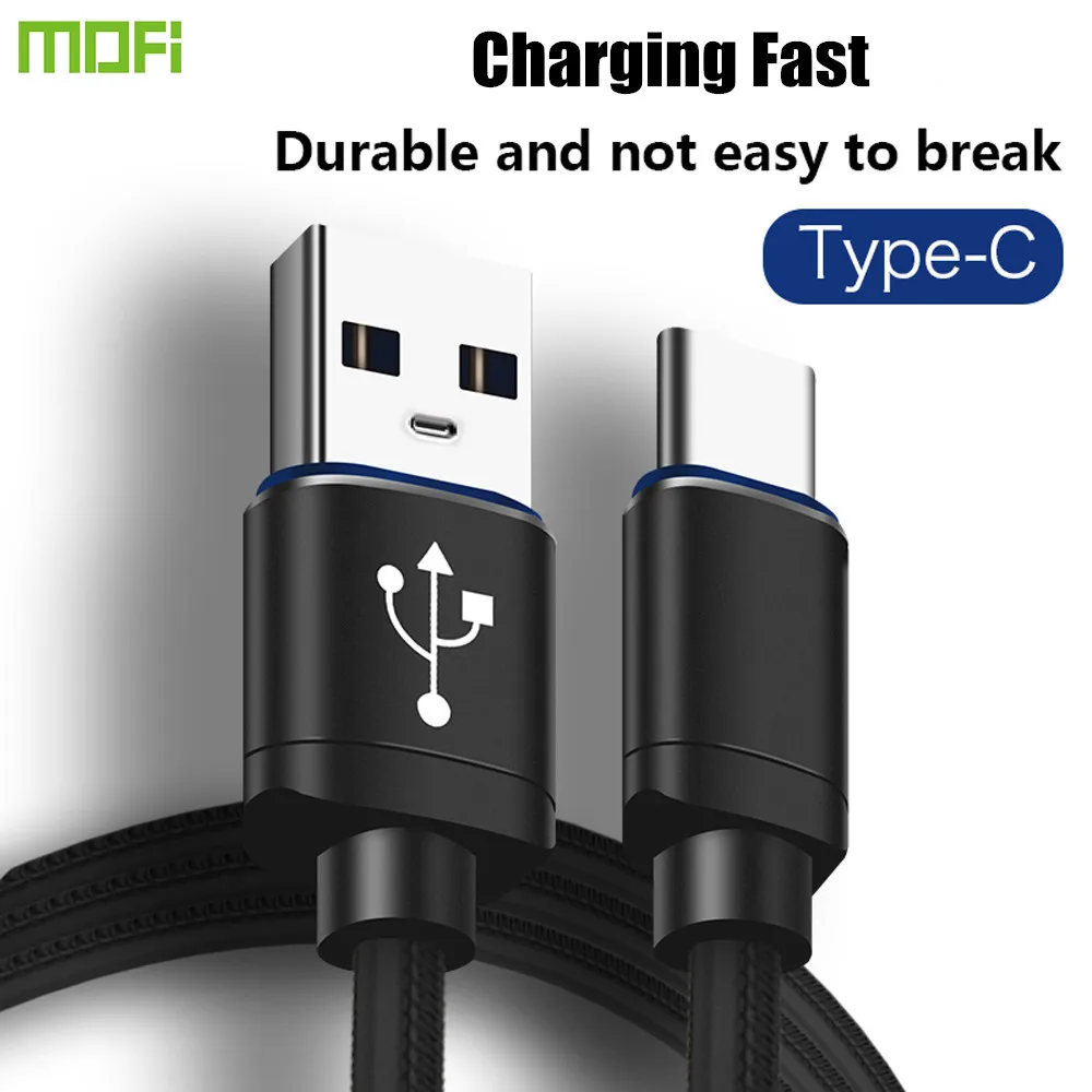 

MOFi type c cables fast charging data transmit USB type-c for samsung note 10 plus s10 s9 huawei honor 20 pro p30 mi9 1m charger
