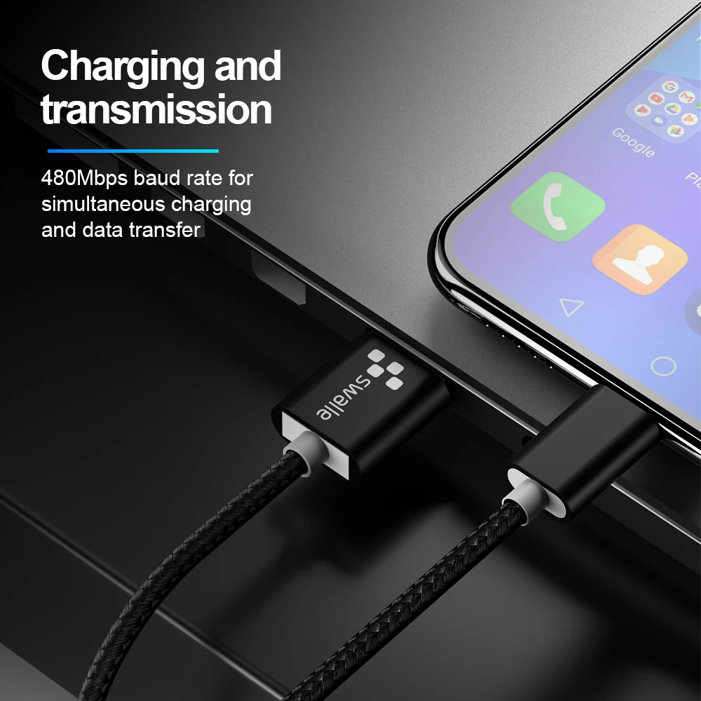 Нейлоновый Micro USB кабель синхронизации данных USB кабель зарядного устройства для мобильный телефон, планшет на OC Android USB телефонный кабель для быстрой зарядки