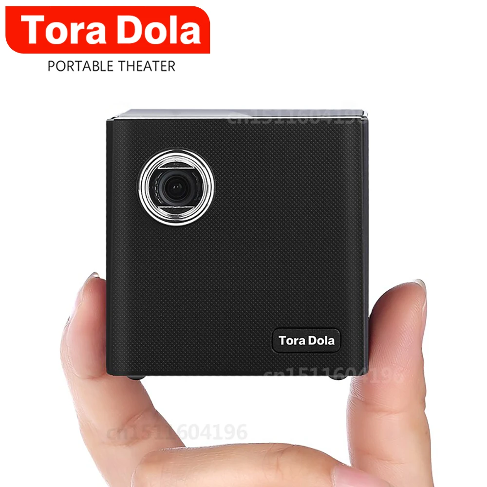 Тора Дола мини Портативный проектор C80 1080P Поддержка 4K для дома с Android 7 0 WI FI 3400 мА/ч