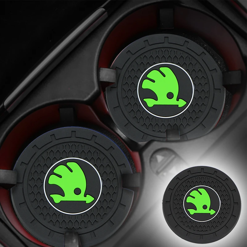 

Car Cup Mats Anti-slip Mat for Skodas Octavia A5 A7 Fabia Superb Auto Non-slip mat Anti Slip cars Pad Car Accessories Interior