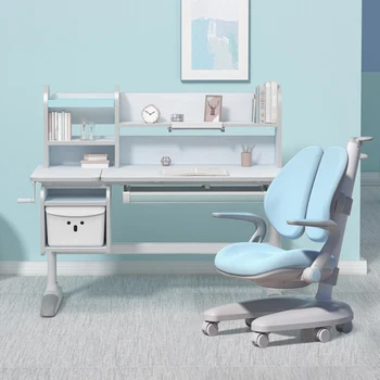 

igrow Children Study Desk and Chair Set Adjustable Combination Desktop Table Multifunctional Ergonomic Student Computer Desk