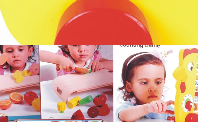 Manufacturers Direct Selling Educational Early Educational Teaching Aid Wooden zhu suan jia Cute Chickens Pattern Colorful with