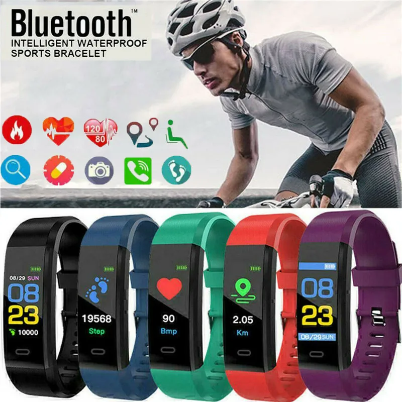 115 плюс Bluetooth умный браслет, браслет, спортивные часы, пульсометр, измеритель артериального давления, трекер активности, наручный браслет 3E31