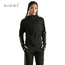 Voobuyla, Весенняя женская спортивная куртка+ штаны, быстросохнущие дышащие костюмы для йоги, 2 в 1, зимний костюм для бега, женский спортивный комплект
