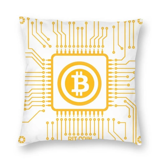 Bitcoin CPU Miner Cushion Cover 45x45 Decor Print BTC Blockchain Cryptocurrency Throw Pillow for Double-sided AliExpress