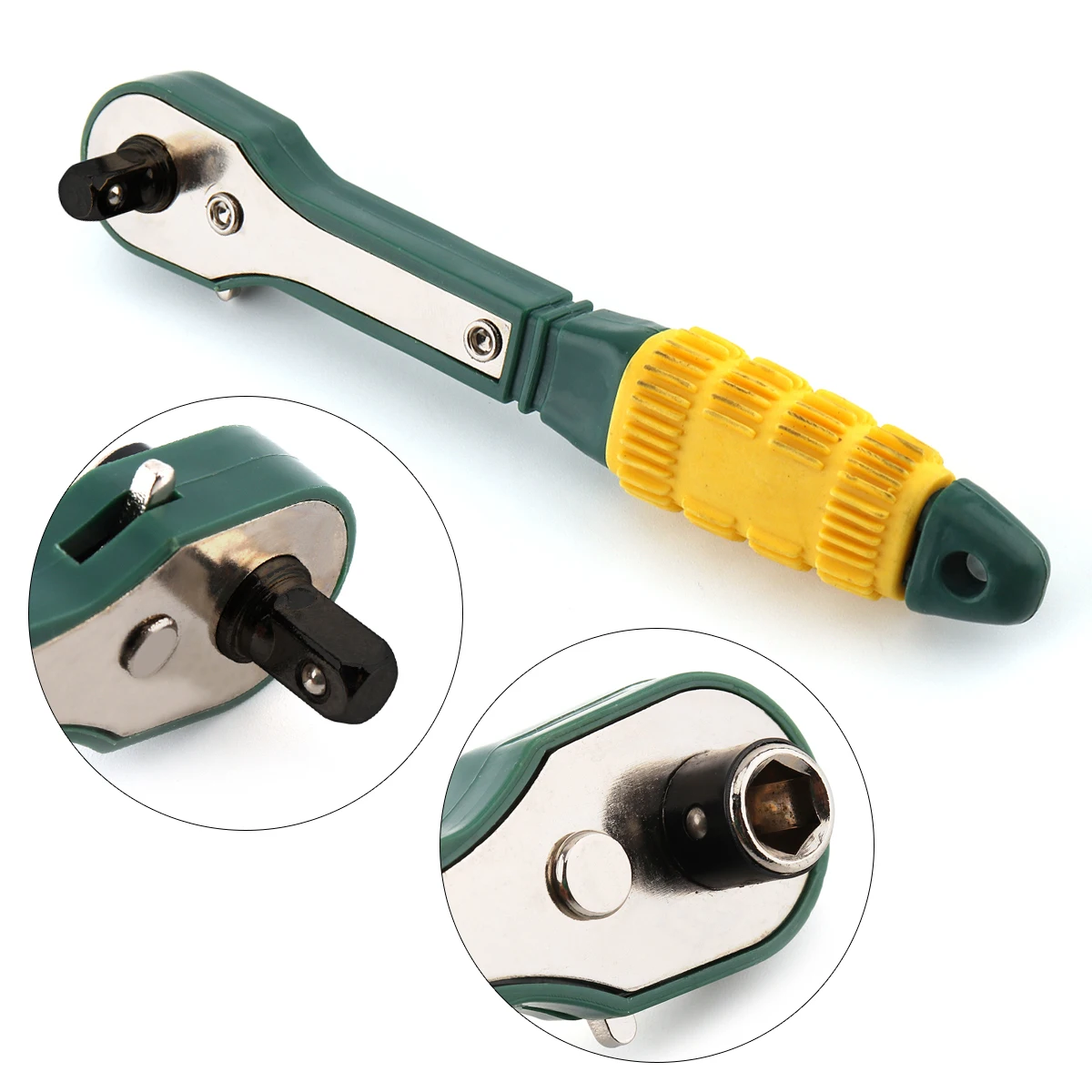 Mini 1/4inch Head Screwdriver Pole 6.35mm Inner Hexagon Ratchet Socket Wrench with Dual-head Home Tool Accessory | Инструменты