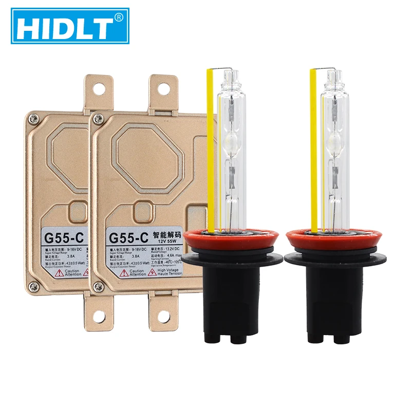 HIDLT супер Canbus 55 Вт ксенон H7 HID комплект H1 H3 H11 905 9006 9012 D2H 5500K Автомобильные фары лампы