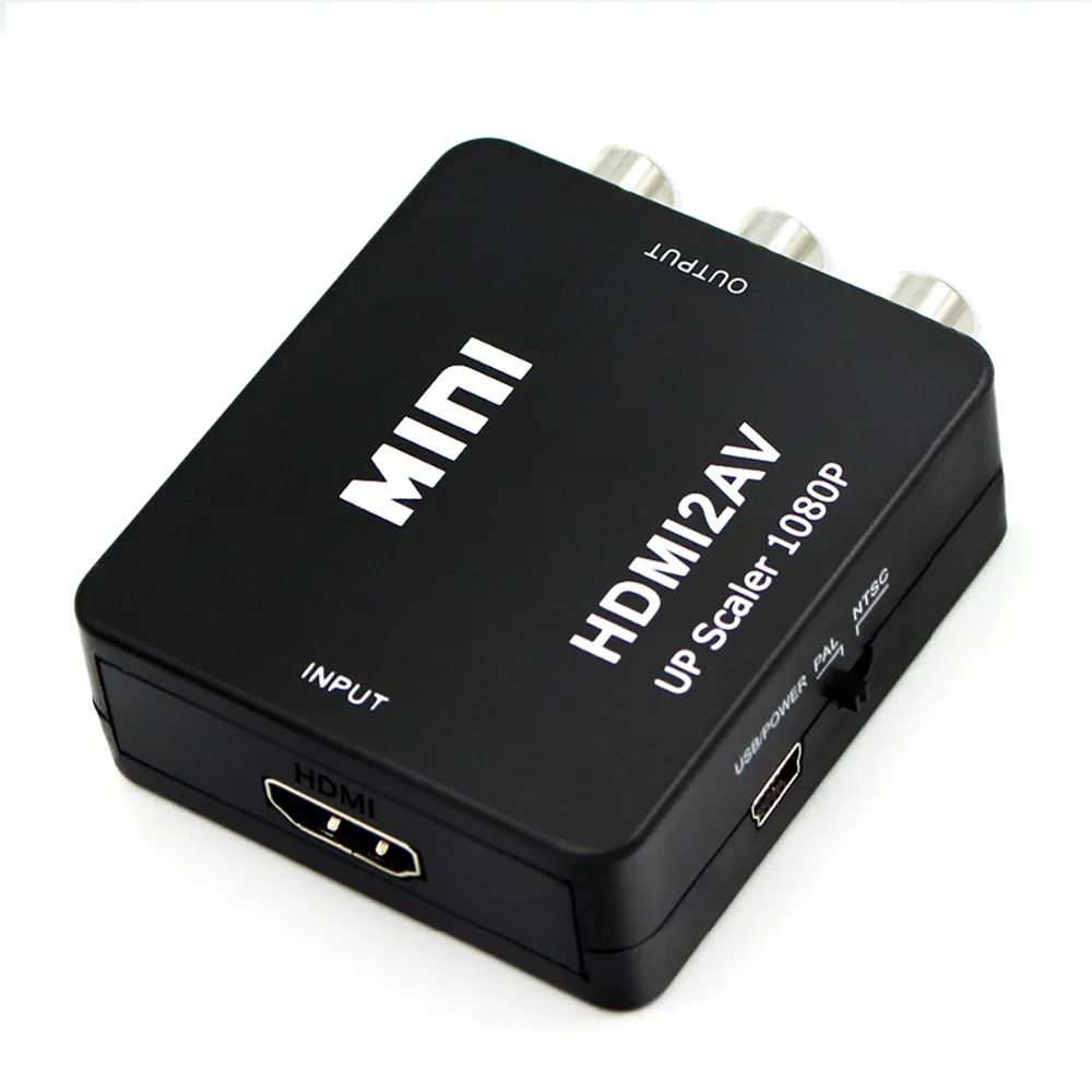 Wiistar 1080P мини HDMI к RCA AV композитный адаптер конвертер HDMI2AV адаптер конвертер коробка поддержка NTSC PAL выход для ТВ DVD