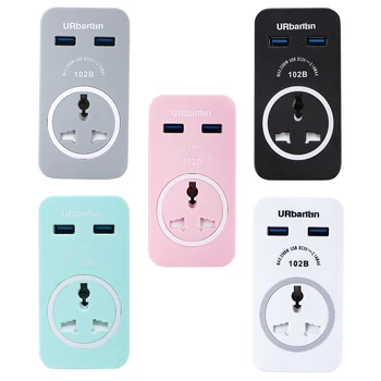 

1AC Outlets 2 USB Outputs Power Strip Smart USB Fast Charging socket With UK adapter MINI Home Electronics