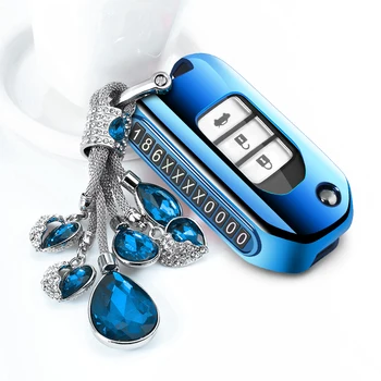 

2020 Soft TPU Car Folding Key Case Full Cover Shell For Honda Civic CR-V HR-V Accord Jade Crider Odyssey 2015- 2018 Accessories