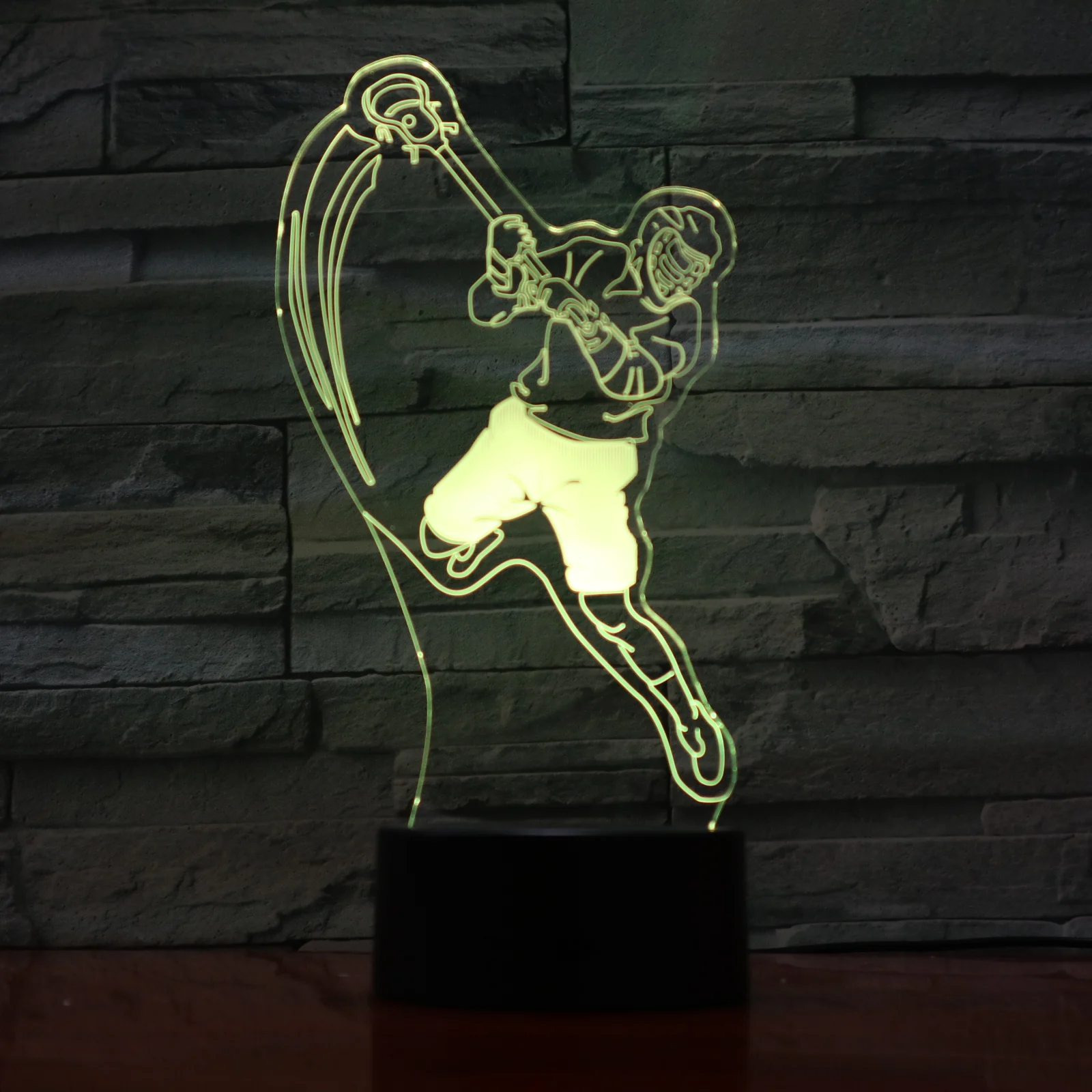 Хоккей Спорт моделирование светодиодный 3d-ночник лампа 7 цветов Изменение USB luminaria рождественские украшения для дома 992