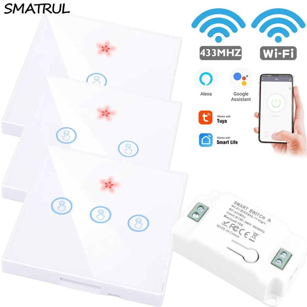 Беспроводной сенсорный выключатель SMATRUL светильник Wi Fi домашняя смарт жизнь