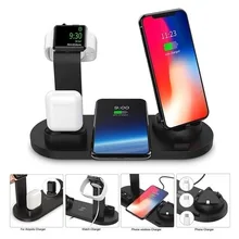 Новейшая 3 в 1 Зарядная подставка для iPhone Airpods Apple Watch micro type-c телефон Вращающийся зарядная подставка многофункциональная