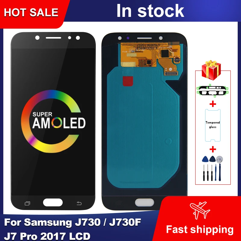 Super AMOLED LCD For Samsung Galaxy J730 J730F J7 Pro 2017 LCD Display Touch Screen Digitizer Assembly For Samsung J730 Display|Mobile Phone LCD Screens| - AliExpress