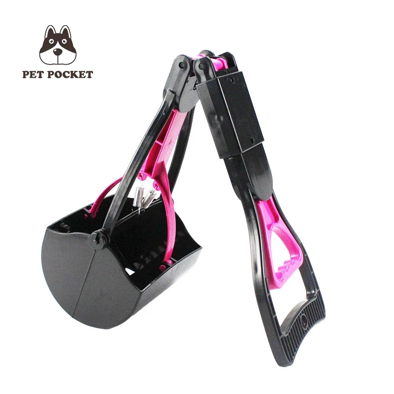 Pink folding Складная лопата для собак, переносная сумка для собак, туалет, совок для собак, кошек, совок для уборки, принадлежности для сбора отходов, товары для домашних животных, сумка для собак, Zero Wa - Цвет: Pink folding
