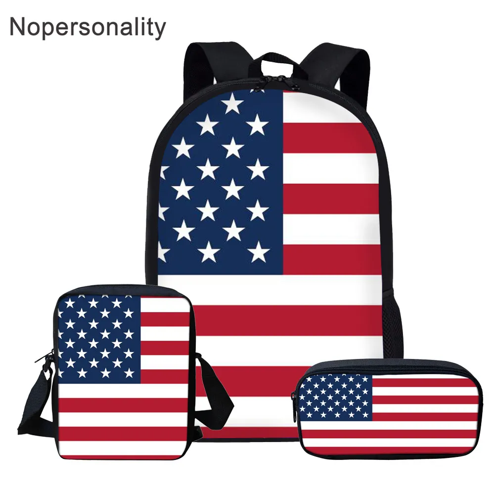 

Nopersonality Printing UK/US Flag Boy Girls School Bag Sets 3pcs/set Children Schoolbag Junior Primary Kids Book Bag Bagpacks