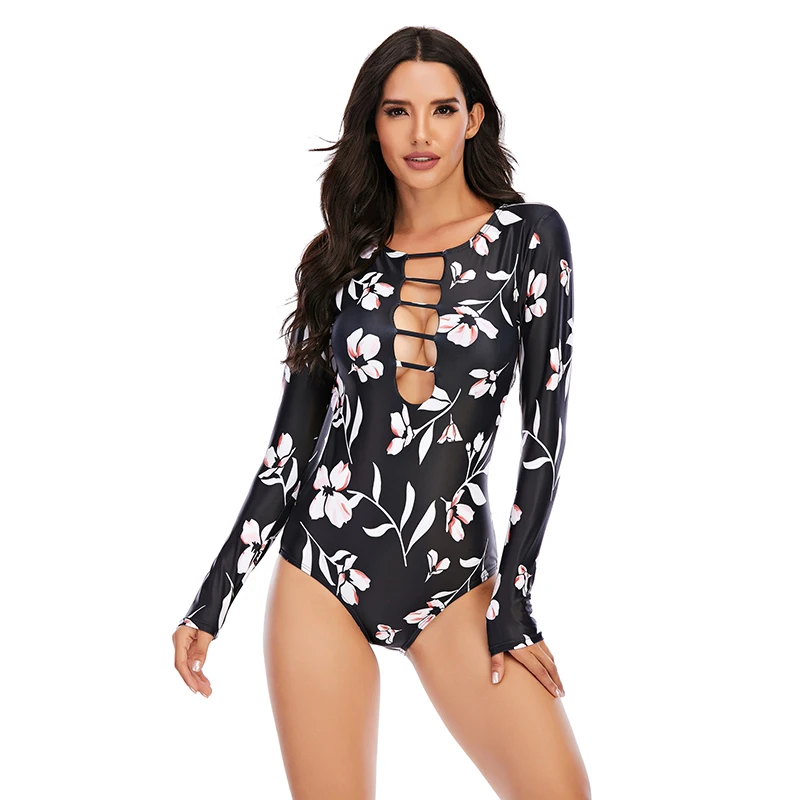 Surfing Swimsuit For Women 2022 Bikini Long Sleeve Swimwear Tiger Print Push Up Summer Bath Suit Two Piece Bandeau Biquini plus size swimwear