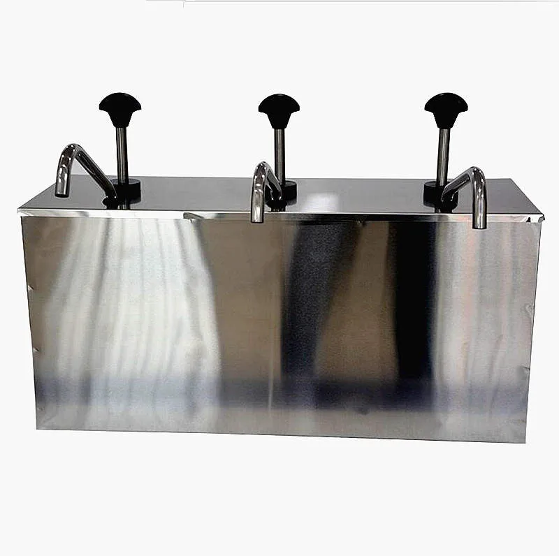 3-Bucket-Sauce-Dispenser-Pump-Squeeze-Condiment-Dispensing-Stainless-Steel (1)