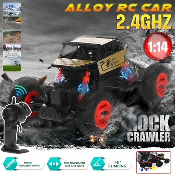 

4WD RC Car 1:14 Off-road Climbing Remote Control Car 2.4Ghz Radio Controlled Car Tracked RC Car Child Toy with 4Pcs Wheels