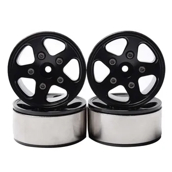 

4Pcs Aluminum Alloy Beadlock Wheel Rim for 1/10 RC Crawler Axial SCX10 II D90 CC01 D110