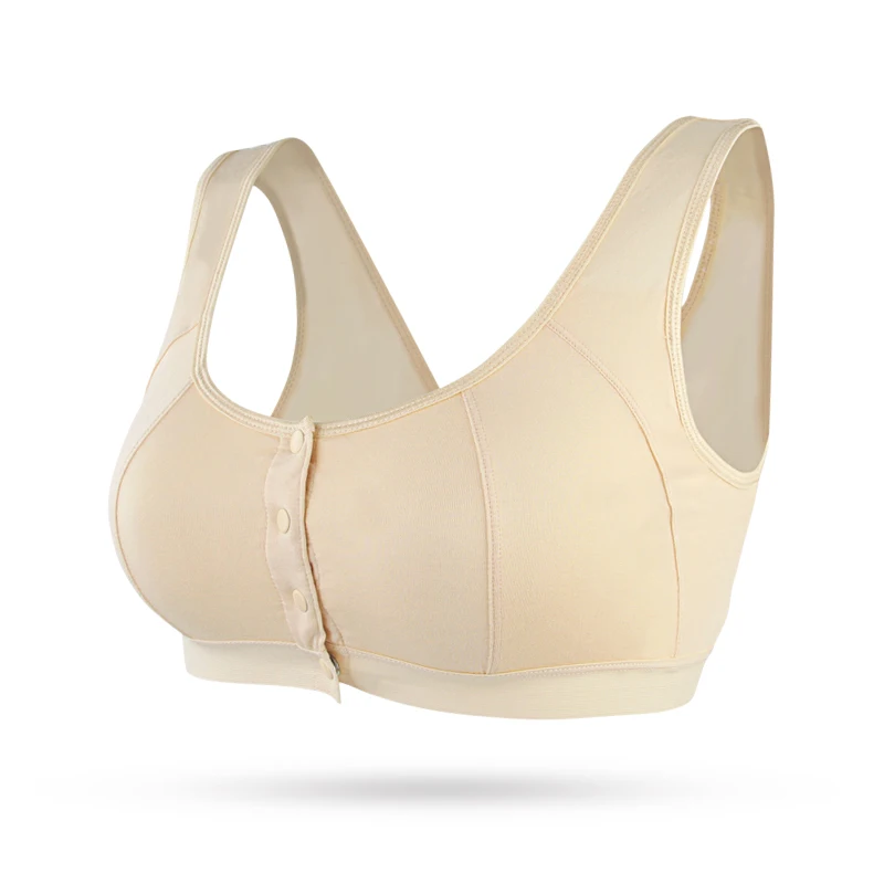 ONEFENG 6031 Front Closure Vest Design Mastectomy Brassiere for Silicone  Breast Prosthesis Silicon Boobs