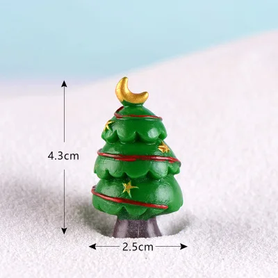 Рождественская миниатюрная фигурка для украшения гирлянды Санта-Клаус, статуя из смолы, украшение автомобиля, рождественские украшения-игрушка, подарки для детей - Цвет: Christmas Tree 5