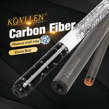

KONLLEN JF Star Billiard Carbon Cue Carbon Shaft Carbon Fiber Pool Cue Stick Real Inlay Radial Pin Joint Leather Grip Billiards
