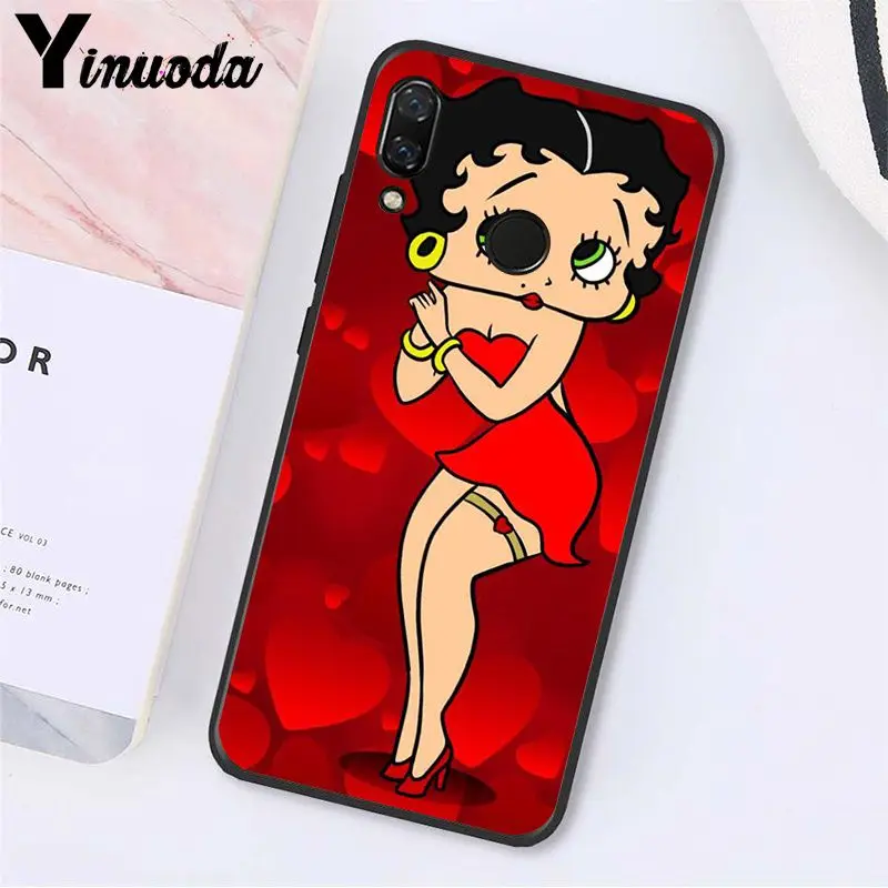 Yinuoda betty boop чехол для телефона для Xiaomi Redmi4X 6A S2 Go Redmi 5 5Plus Note4 Note5 7 Note6Pro