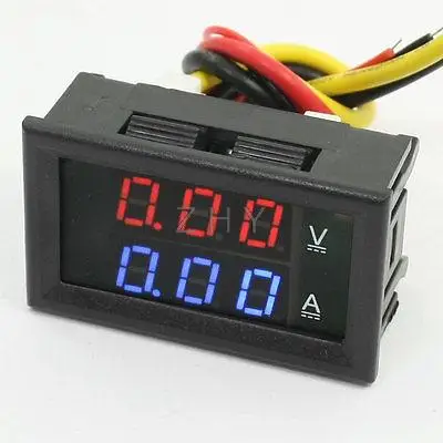 

0-100V/5A Digital Dual Blue LED Display DC Voltage Current Meter Gauge