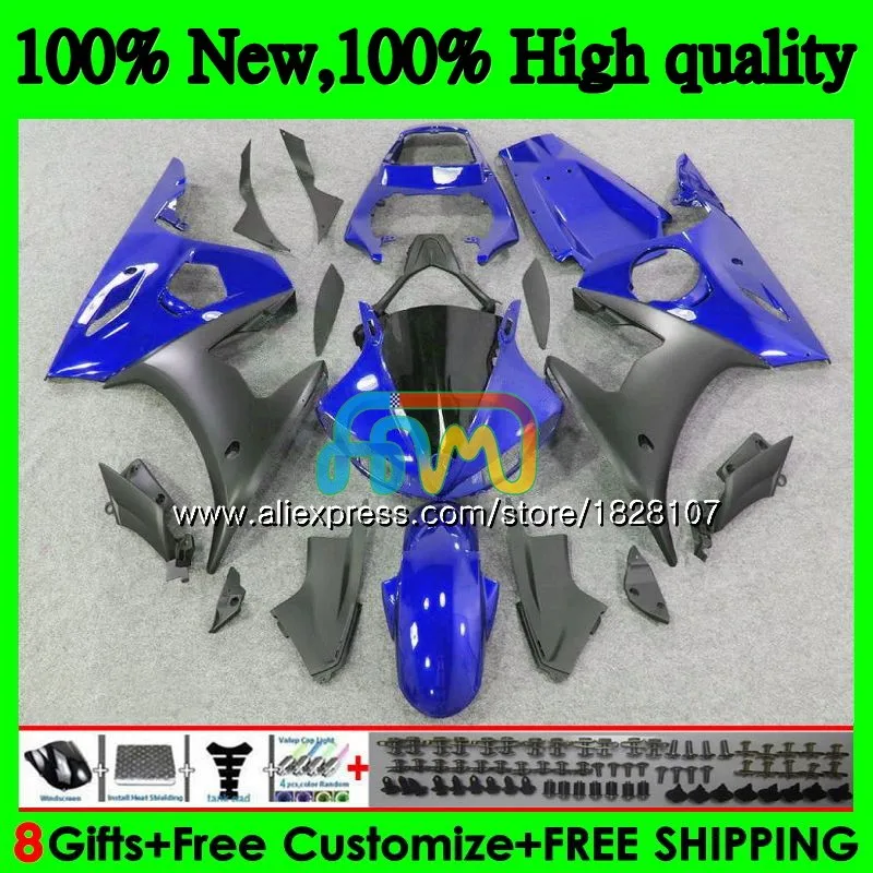 Корпус для YAMAHA сине-Серый Горячая YZF600 YZF R6 600CC YZFR6 03 04 05 51BS. 39 YZF 600 R 6 03-05 YZF-600 YZF-R6 2003 2004 2005 обтекатель - Цвет: No. 1