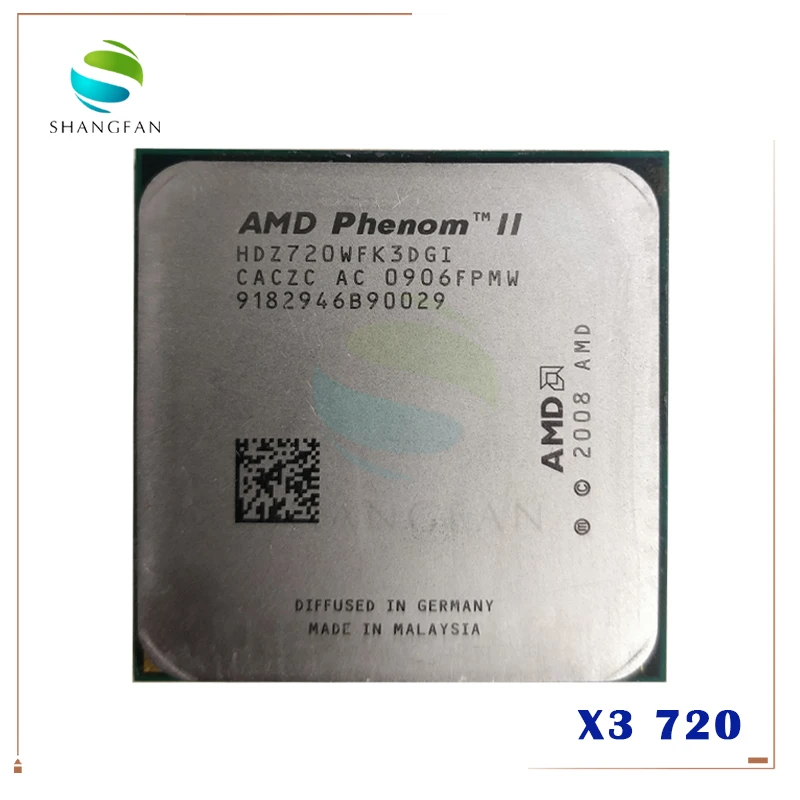 Трехъядерный процессор AMD Phenom X3 720 2 8 ГГц HDX720WFK3DGI HDZ720WFK3DGI разъем AM3 938pin | Компьютеры