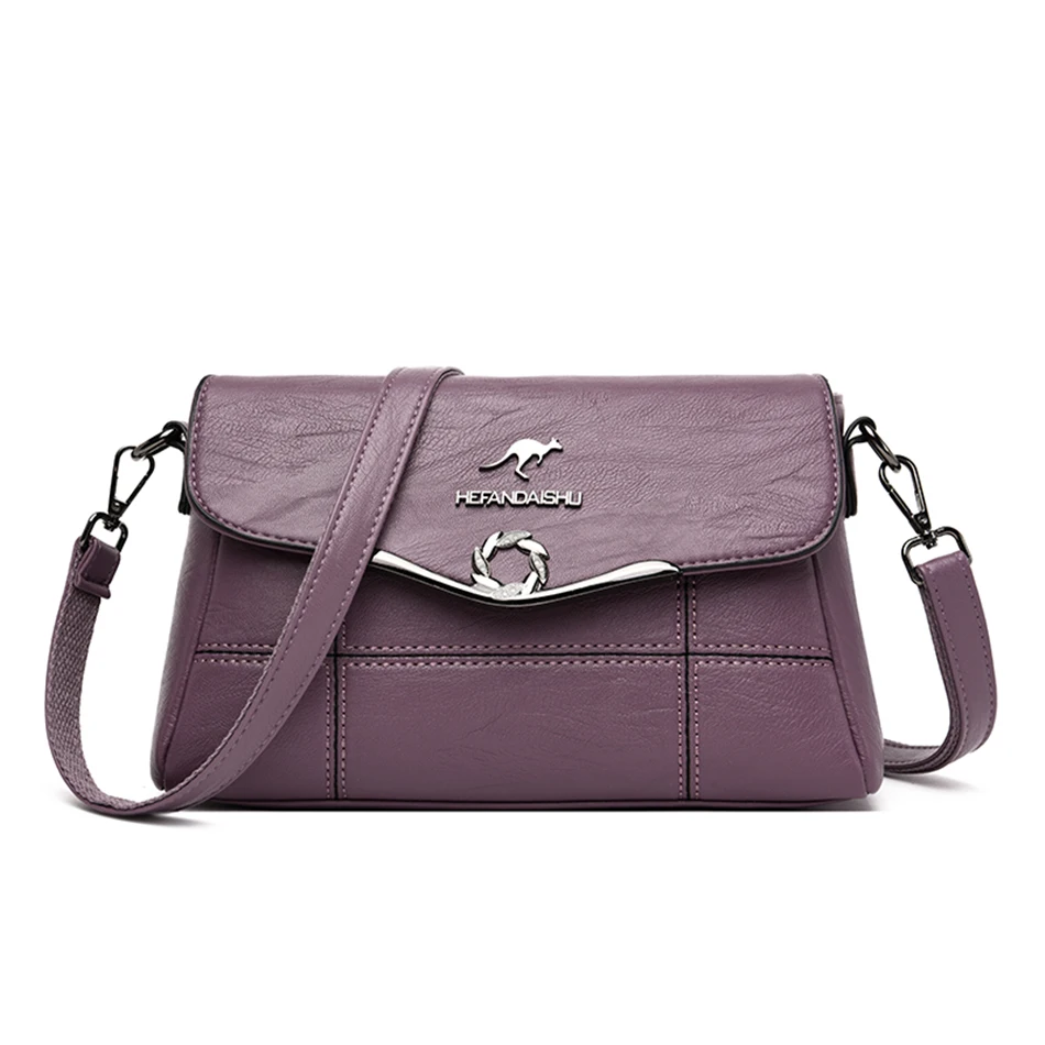 Зимние Роскошные женские дизайнерские сумки высокого качества, женские ручные сумки через плечо, сумки-мессенджеры для женщин - Цвет: Purple