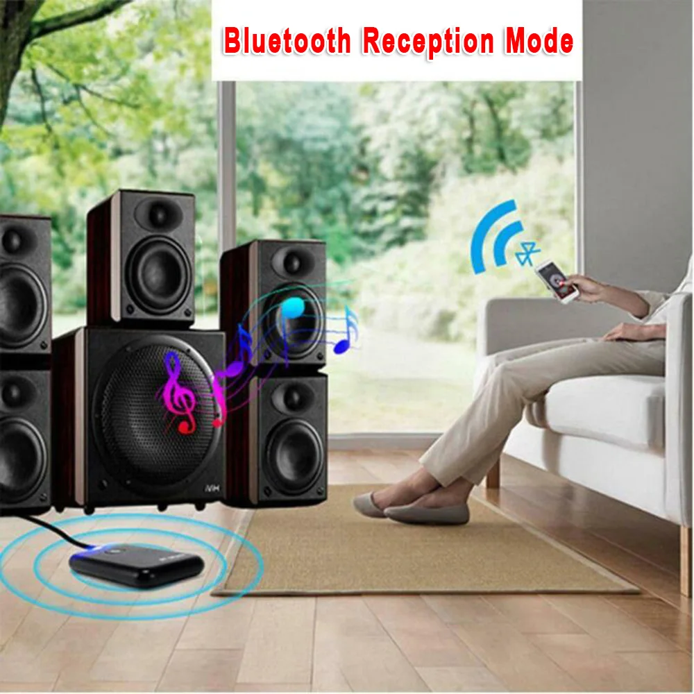 Домашний 2в1 Bluetooth V4.2 беспроводной аудио передатчик fm-приемник 3,5 мм адаптер