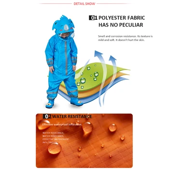 

New Raincoat For Children Reflective Kids Raincoat Hooded Rainsuit Rainwear for Boy Girl Students 0.9-1.3M 3-10 Years Raincoat K