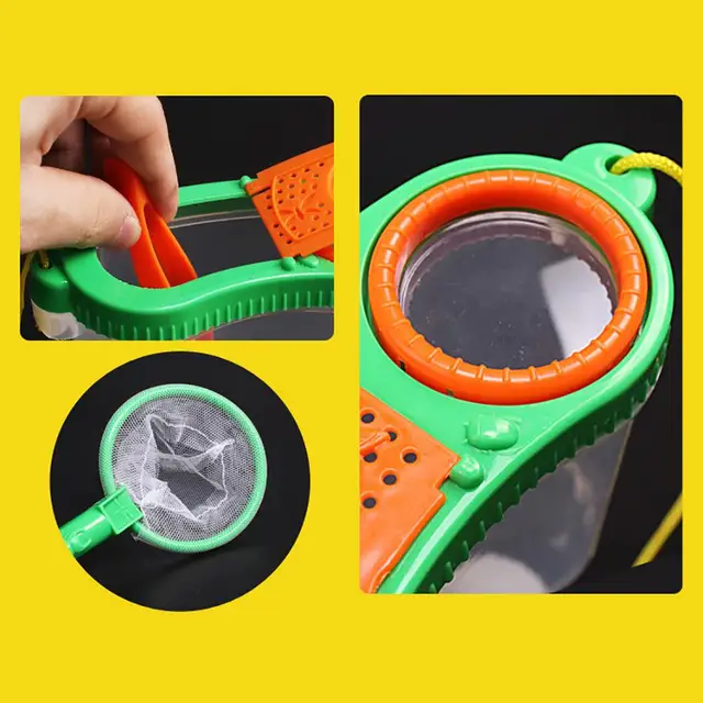 Insect Bug Viewer BoxMagnifier with Tweezers Net Exploration Tool Education Toy 3