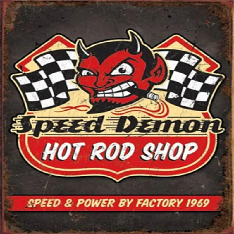 10 шт./лот HOT ROD магазин 20*30 см красивых блондинок мотоцикл жестяная вывеска Кофе