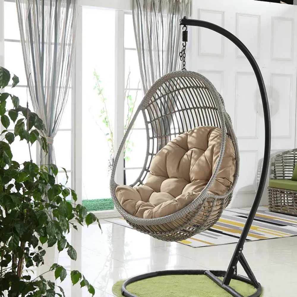 Подвесная корзина качели дивана подушка утолщение для увеличения внутри и на открытом воздухе колыбели стул подушка - Цвет: Khaki