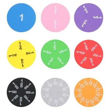 

1 Set of 2pcs Adorable Practical Odorless Fraction Props Education Fraction Circles Students Accessories