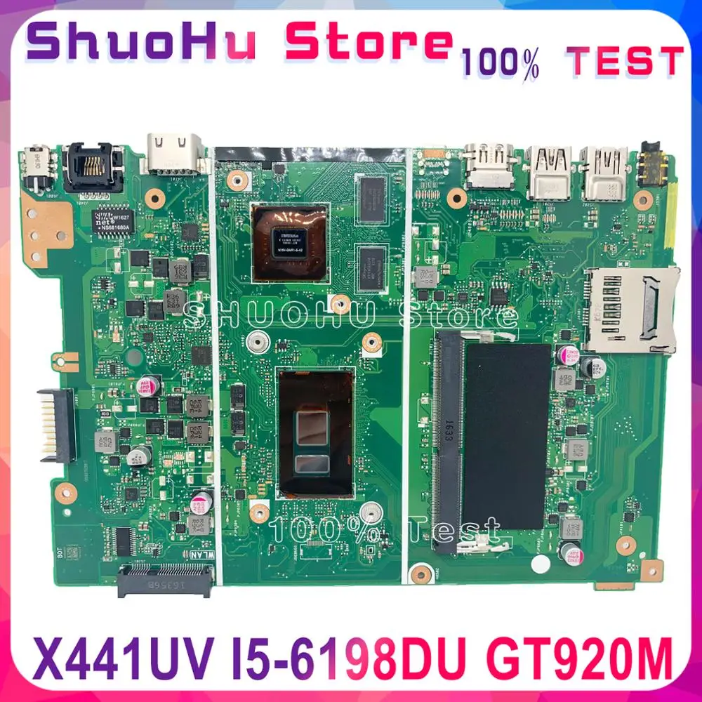 

KEFU X441UV mainboard For ASUS X441UV X441U laptop motherboard I5-6198DU GT920M GPU 4GB RAM tested 100% work original mainboard