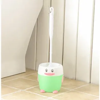 

Cute Toilet Long Handle Brush + Holder Bathroom Hygiene ABS Toilet Cleaning Brush Washroom Brush Household Cleaning Brush Set